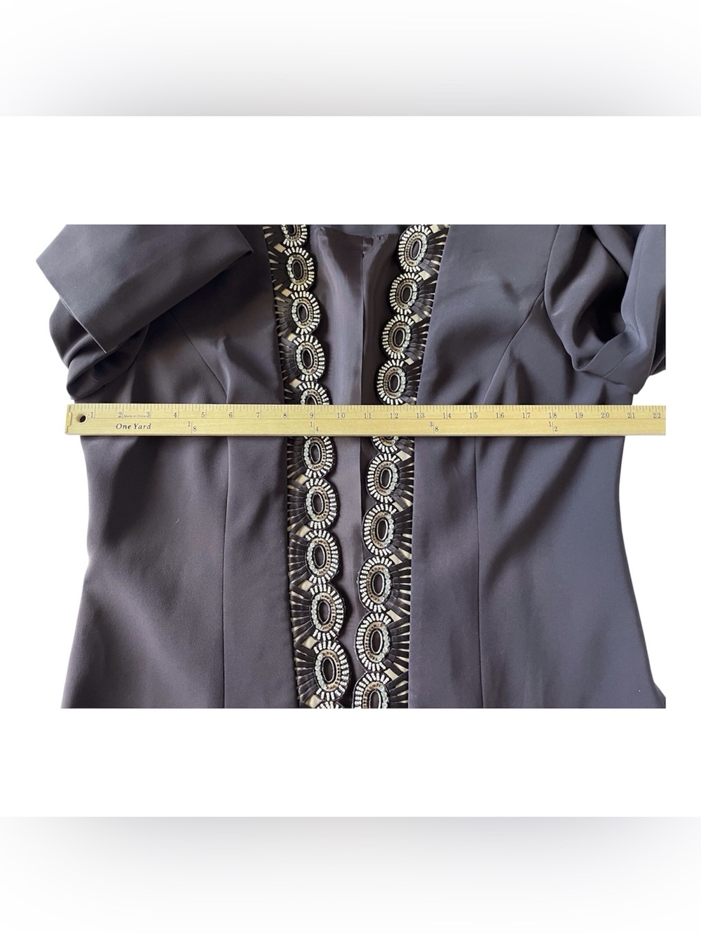 Mariella Ferretti Embroidered Open Front Women's Top Jacket, 12 - Picture 10 of 13